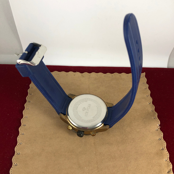 Ice Star Watch Navy and Gold with Gun Metal Bezzel - Picture 4 of 6